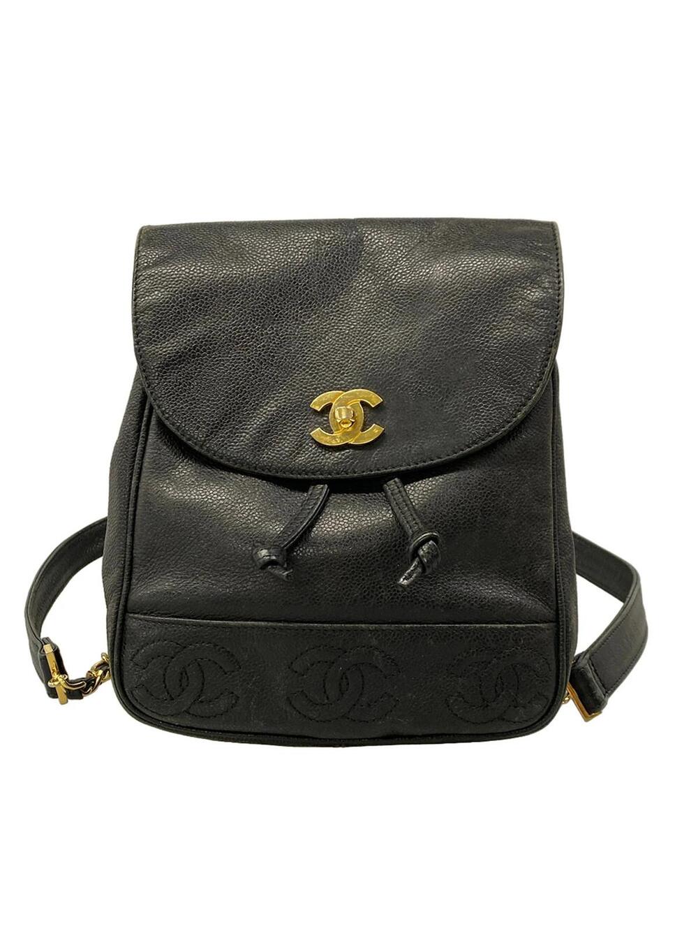 Chanel Triple Coco Black Calfskin #304191C20B